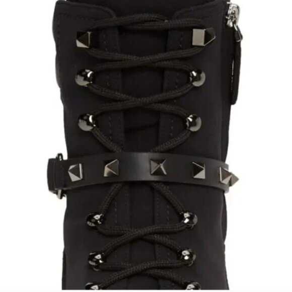 VALENTINO GARAVANI Rockstud Suede Combat Boots size 39/US 9 NWOT - Picture 2 of 14